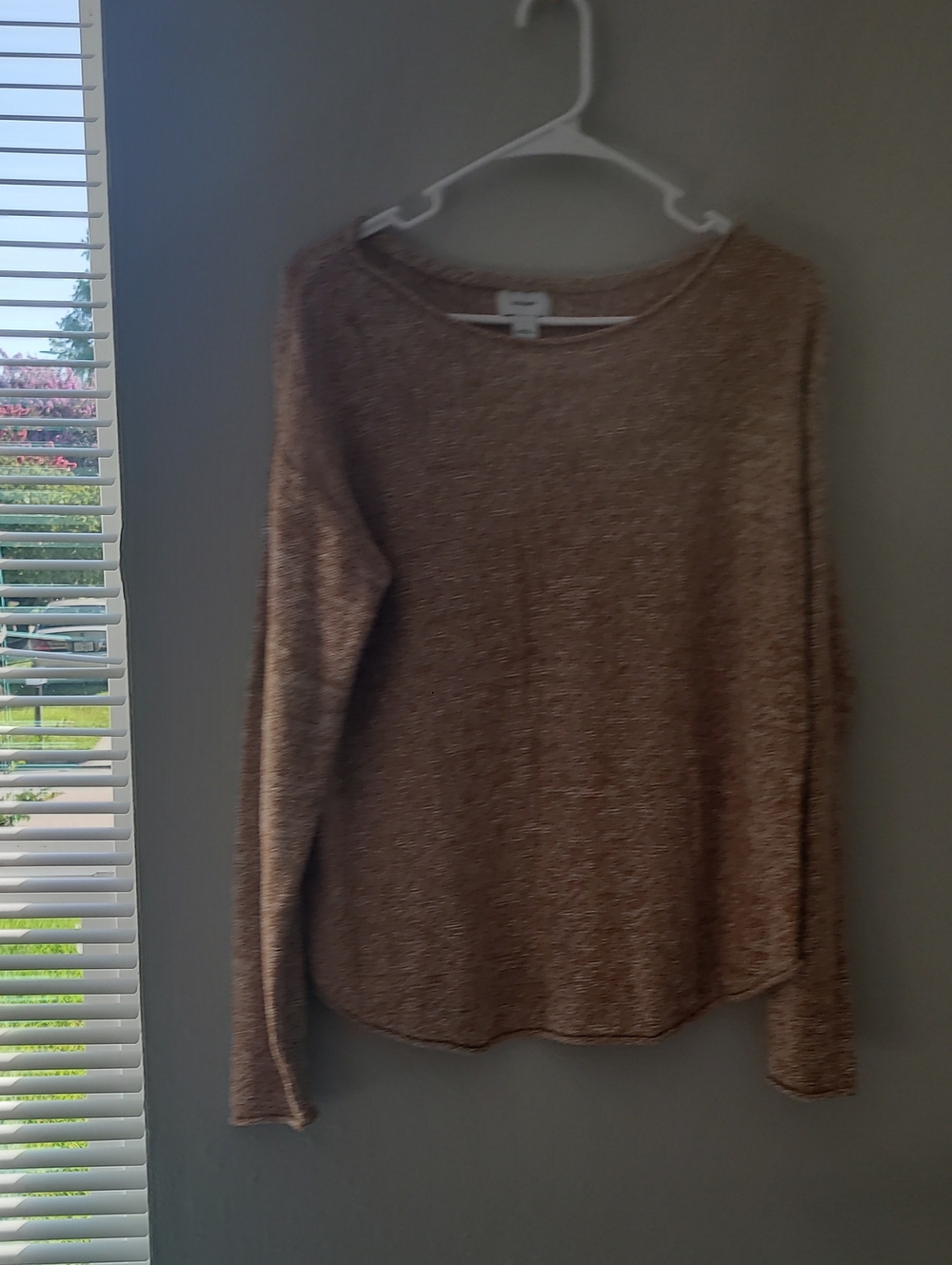 Old Navy Brown Long-Sleeve Crewneck Sweater